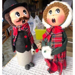 Vintage Katrina Bellinger Characters Of Christmas Past Caroler Dolls Set 1989